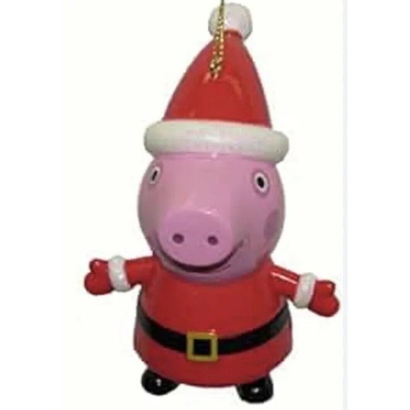 3 Peppa Pig Winter Santa Present Holiday Christmas Gift Ornament Kurt Adler Lot - Picture 15 of 15